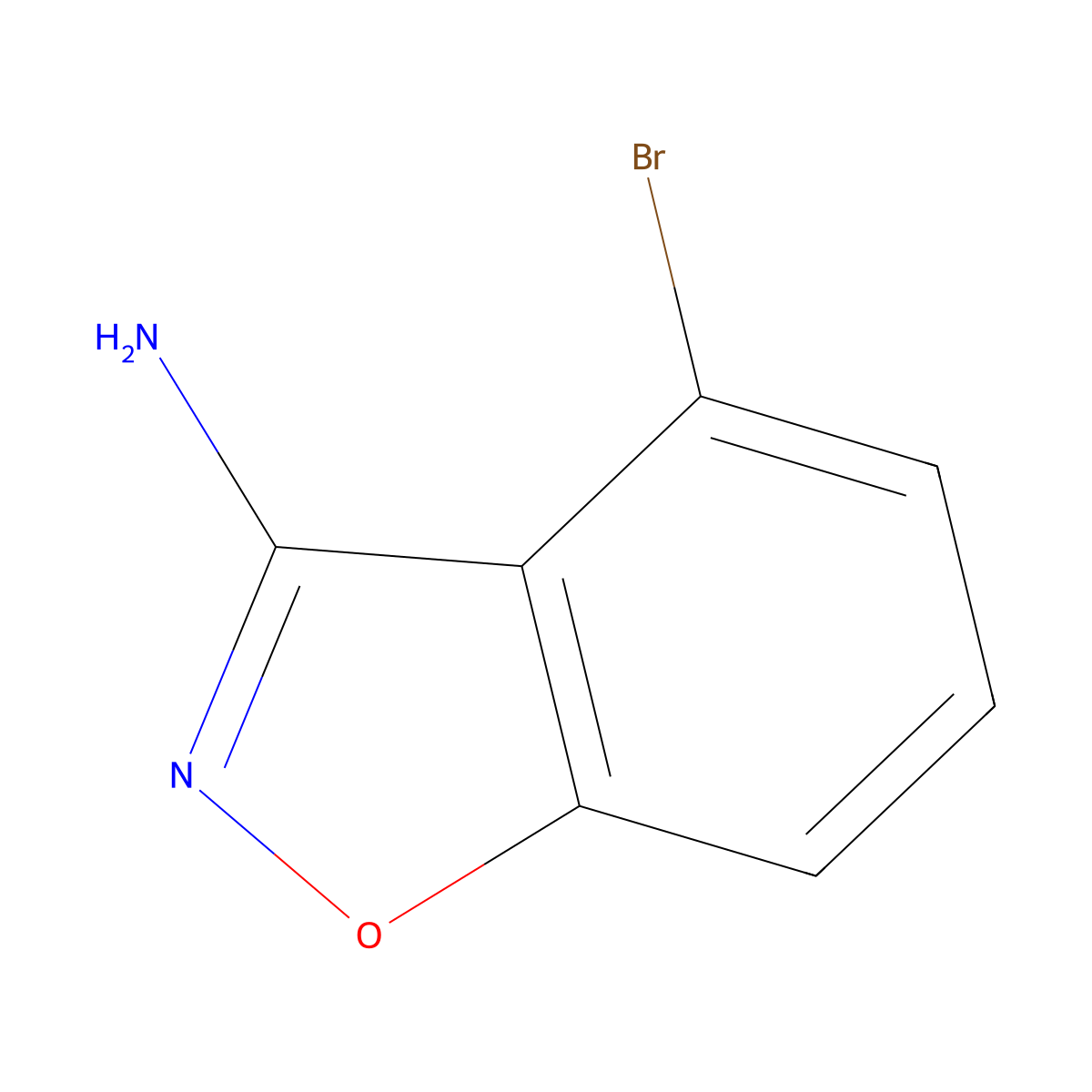 4-Bromo-1,2-benzoxazol-3-amine molecular structure, CAS 796969-15-8