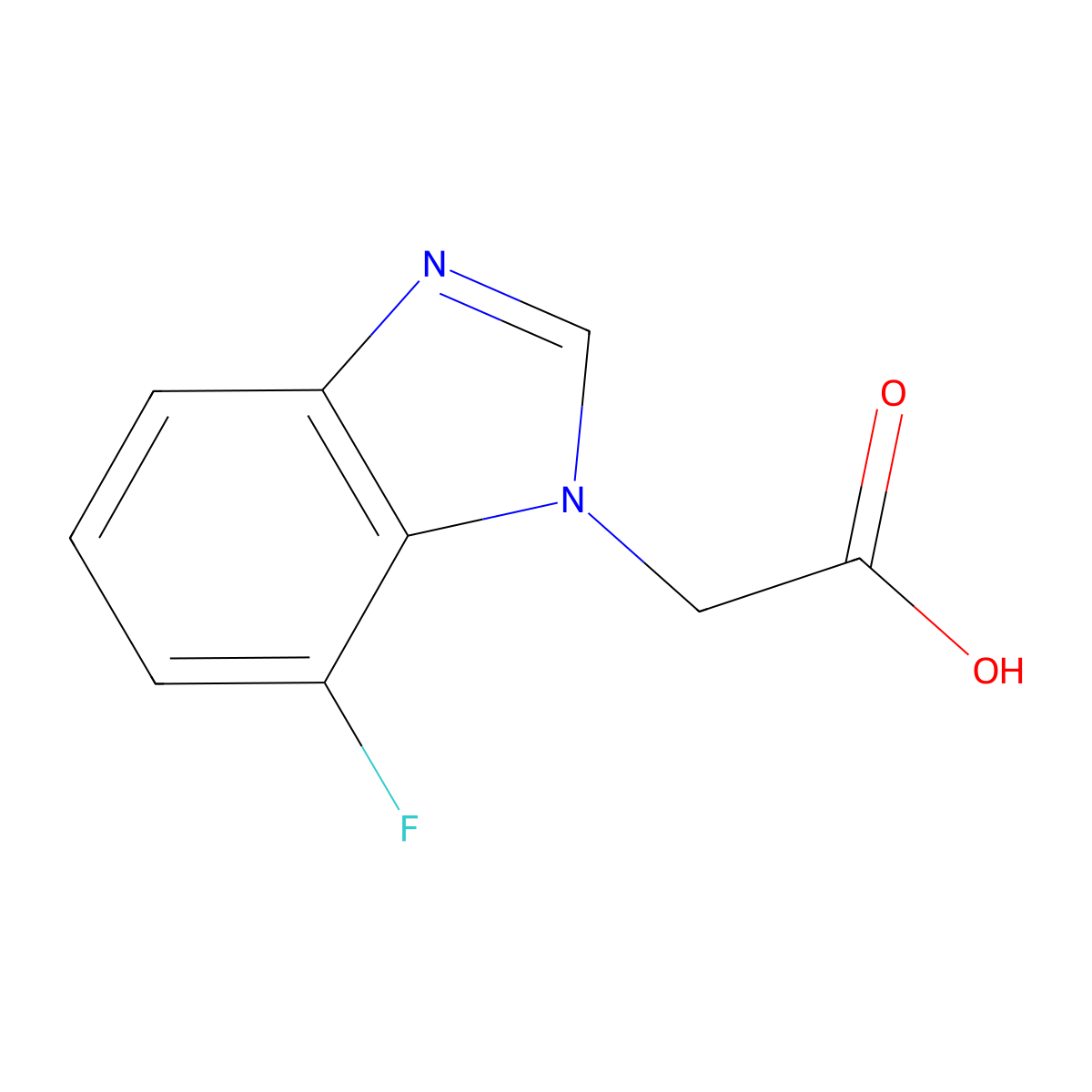 2-(7-Fluoro-1H-1,3-benzodiazol-1-yl)acetic acid molecular structure, CAS 796973-01-8
