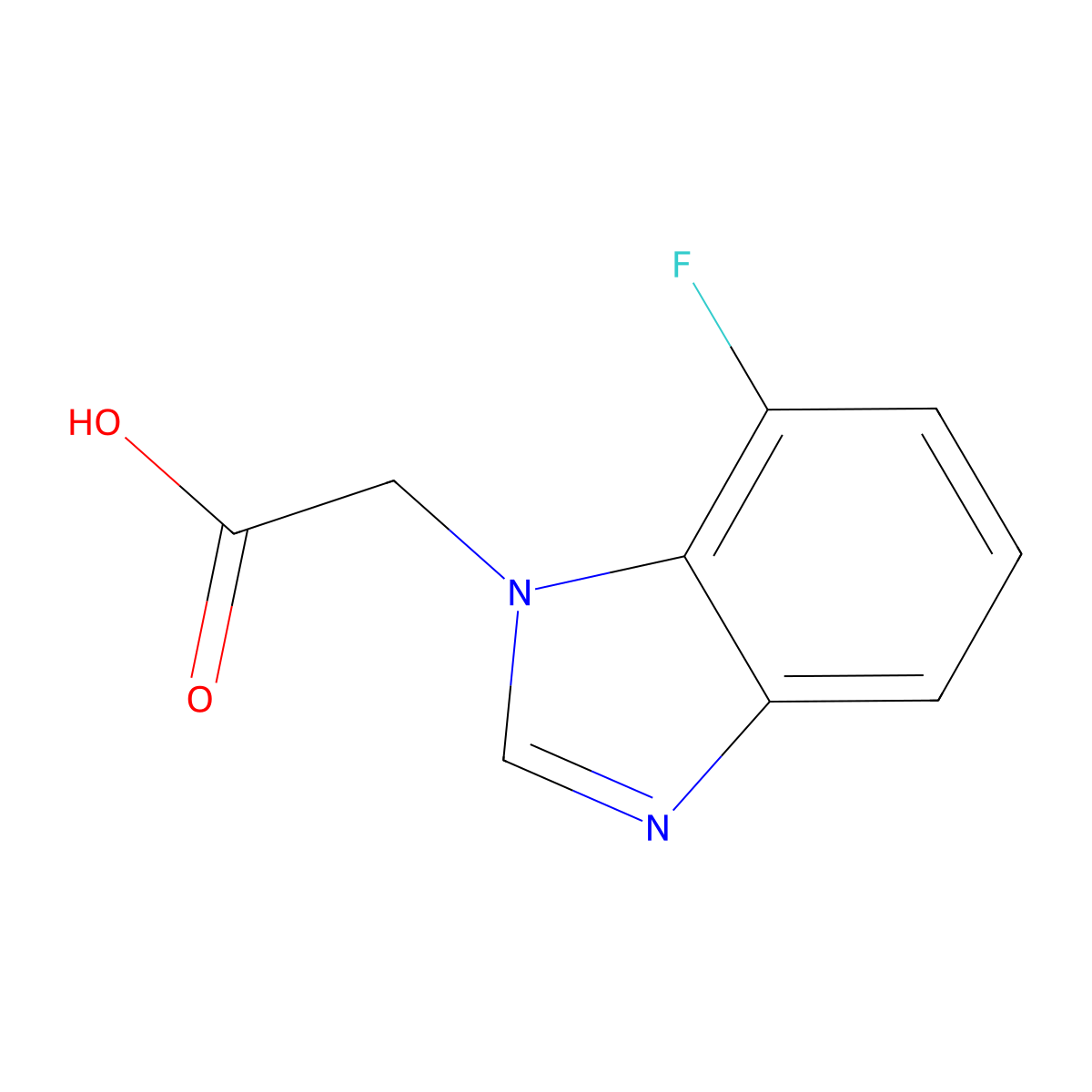 2-(7-Fluoro-1H-1,3-benzodiazol-1-yl)acetic acid molecular structure, CAS 796973-01-8