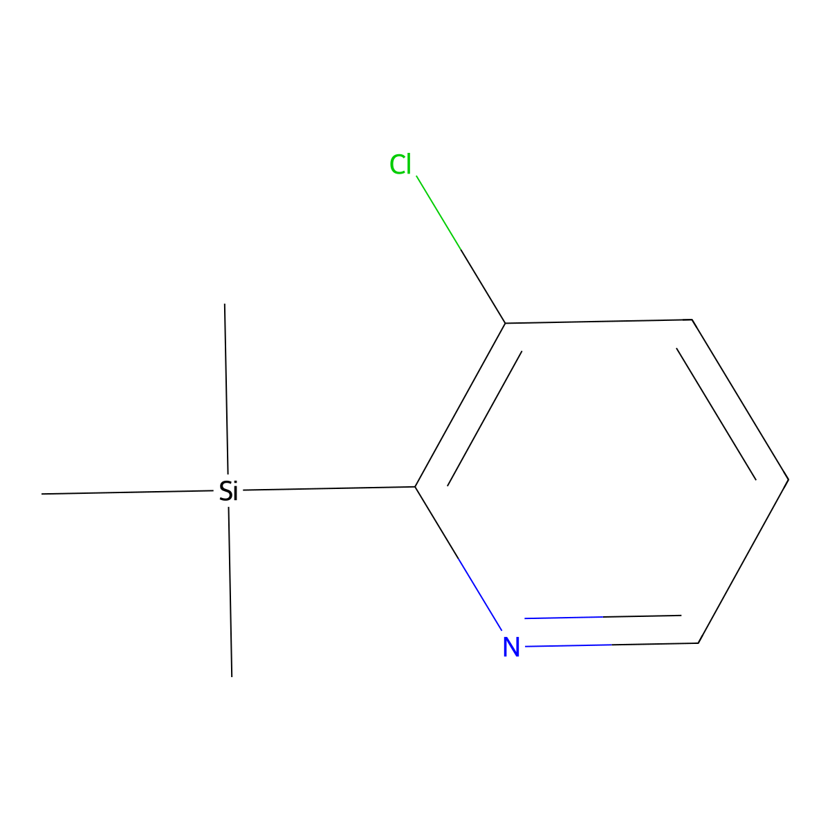 3-Chloro-2-(trimethylsilyl)pyridine molecular structure, CAS 79698-47-8