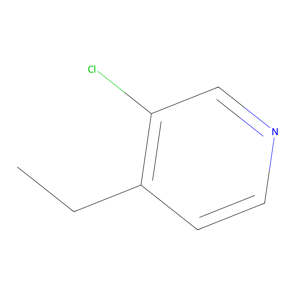 3-Chloro-4-ethylpyridine molecular structure, CAS 79698-48-9