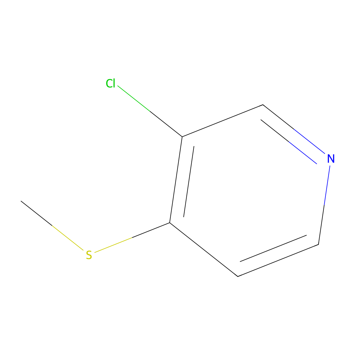 3-Chloro-4-(methylthio)pyridine molecular structure, CAS 79698-50-3