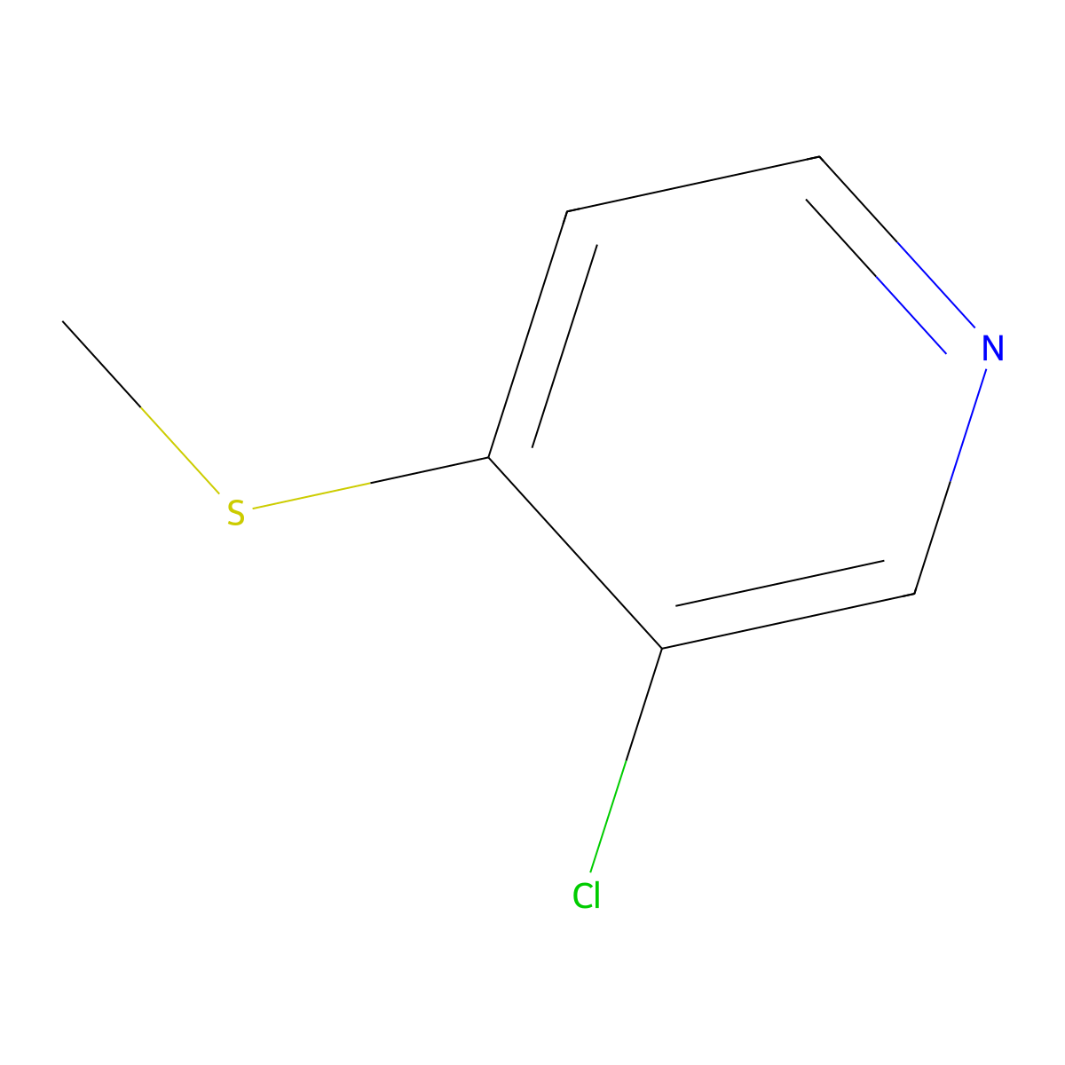 3-Chloro-4-(methylthio)pyridine molecular structure, CAS 79698-50-3