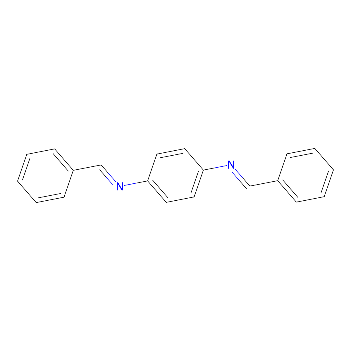 N1,N4-Dibenzylidenebenzene-1,4-diamine molecular structure, CAS 797-20-6