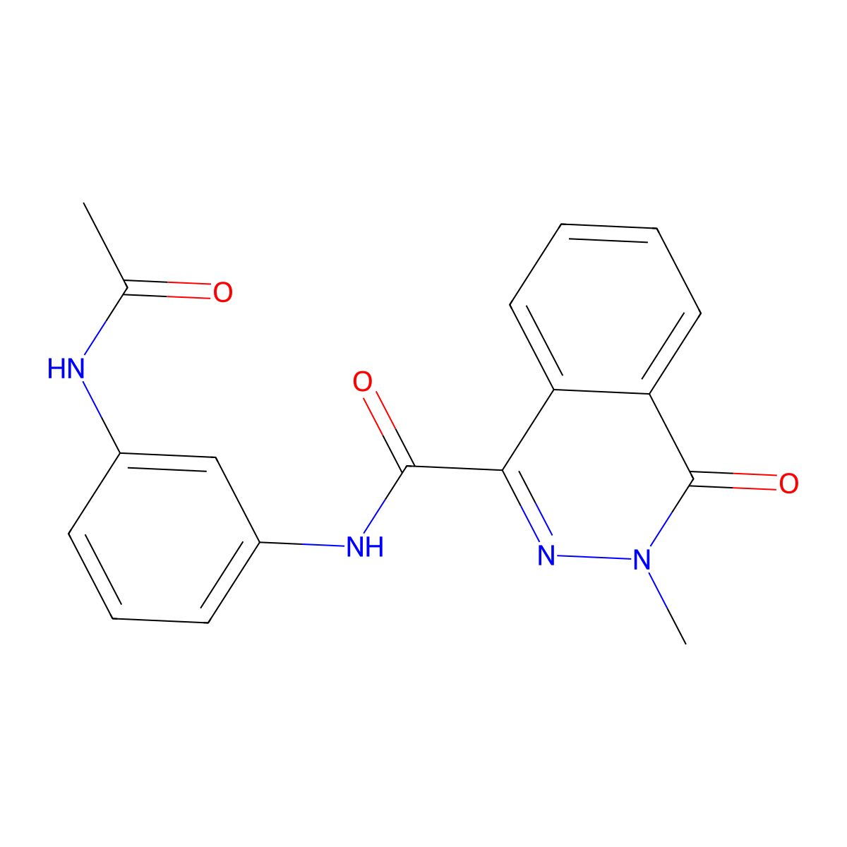 N-(3-acetamidophenyl)-3-methyl-4-oxo-3,4-dihydrophthalazine-1-carboxamide molecular structure, CAS 797002-98-3
