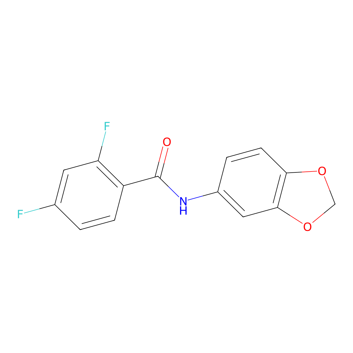 N-(1,3-benzodioxol-5-yl)-2,4-difluorobenzamide molecular structure, CAS 797006-96-3