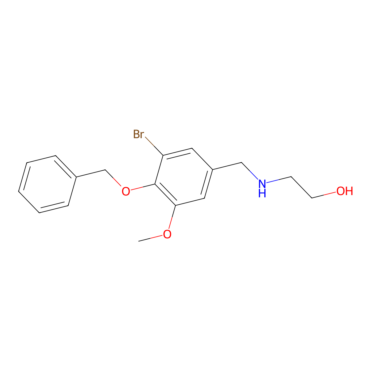 2-[(3-Bromo-5-methoxy-4-phenylmethoxyphenyl)methylamino]ethanol molecular structure, CAS 797012-72-7