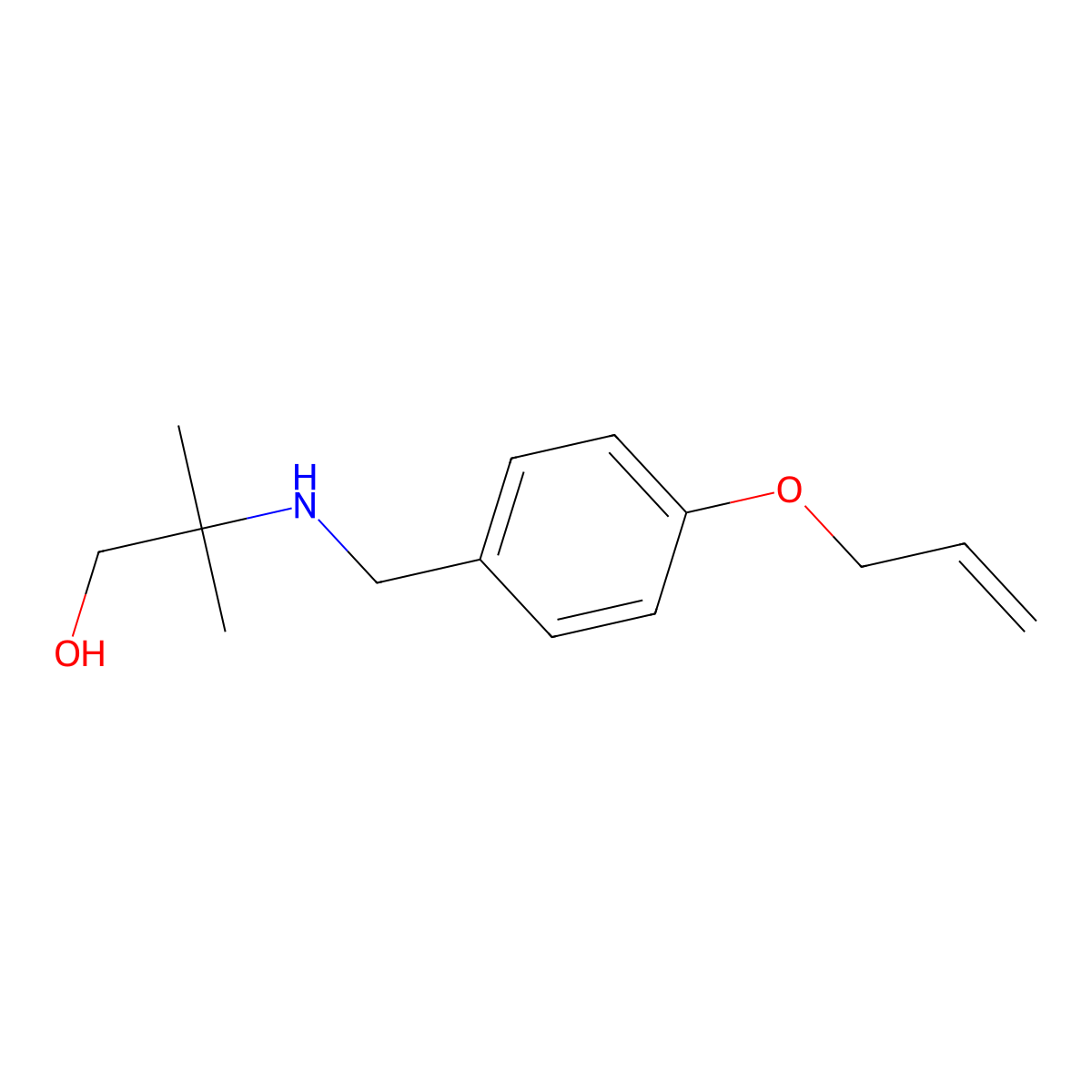 2-{[4-(Allyloxy)benzyl]amino}-2-methyl-1-propanol molecular structure, CAS 797013-01-5