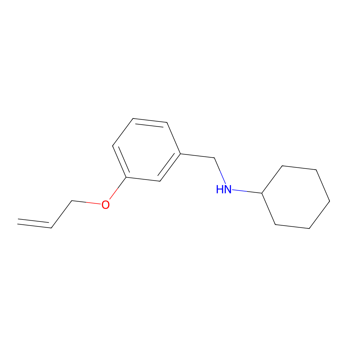 N-[(3-prop-2-enoxyphenyl)methyl]cyclohexanamine molecular structure, CAS 797013-25-3