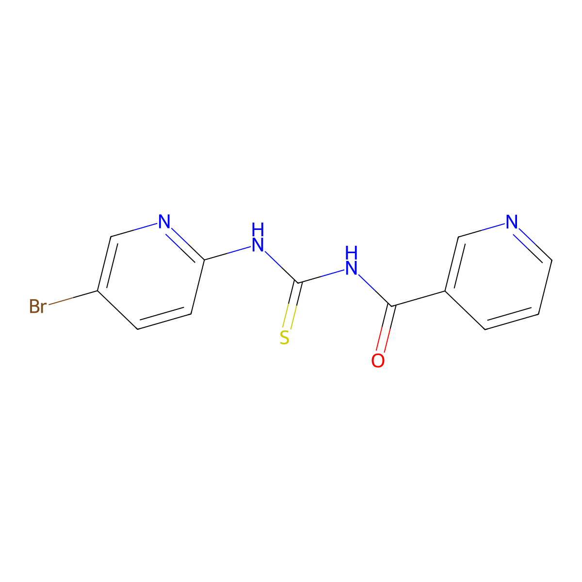 N-[(5-bromopyridin-2-yl)carbamothioyl]pyridine-3-carboxamide molecular structure, CAS 797015-54-4