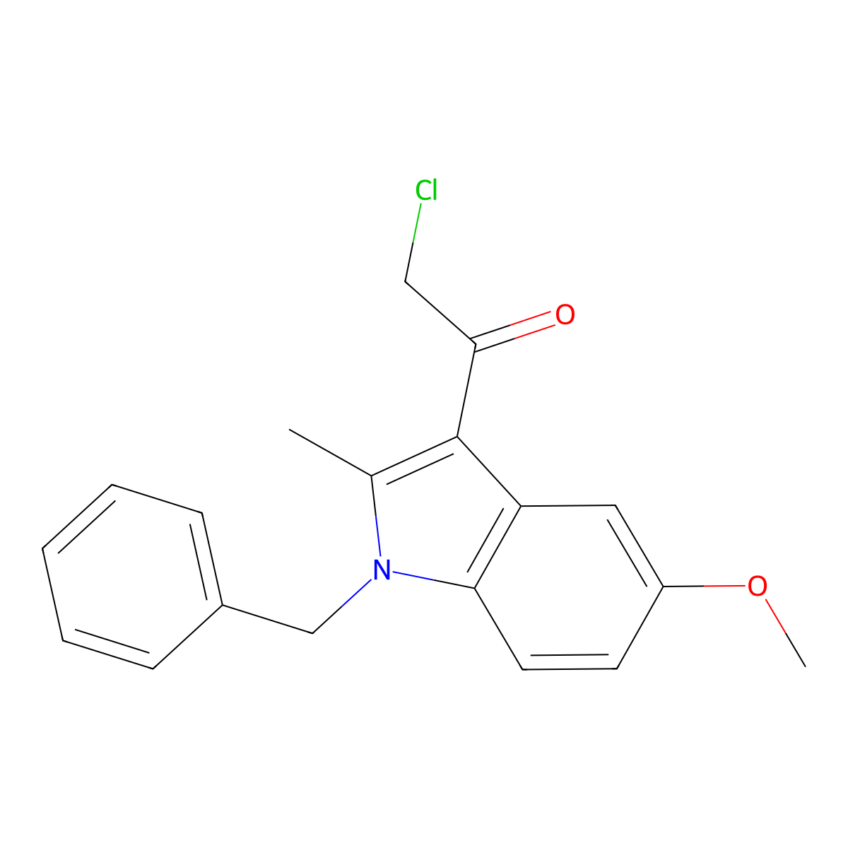 1-(1-benzyl-5-methoxy-2-methyl-1H-indol-3-yl)-2-chloroethanone molecular structure, CAS 797016-11-6