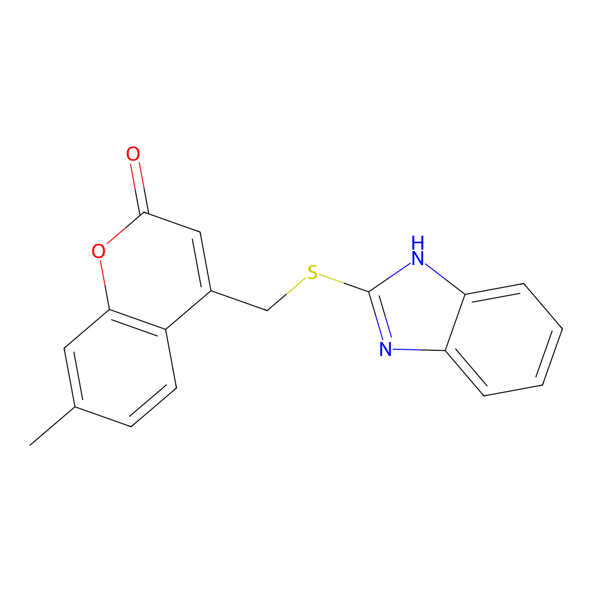 4-[(1H-1,3-benzodiazol-2-ylsulfanyl)methyl]-7-methyl-2H-chromen-2-one molecular structure, CAS 797026-09-6