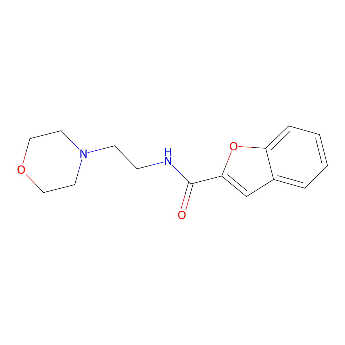 N-(2-morpholin-4-ylethyl)-1-benzofuran-2-carboxamide molecular structure, CAS 797027-41-9