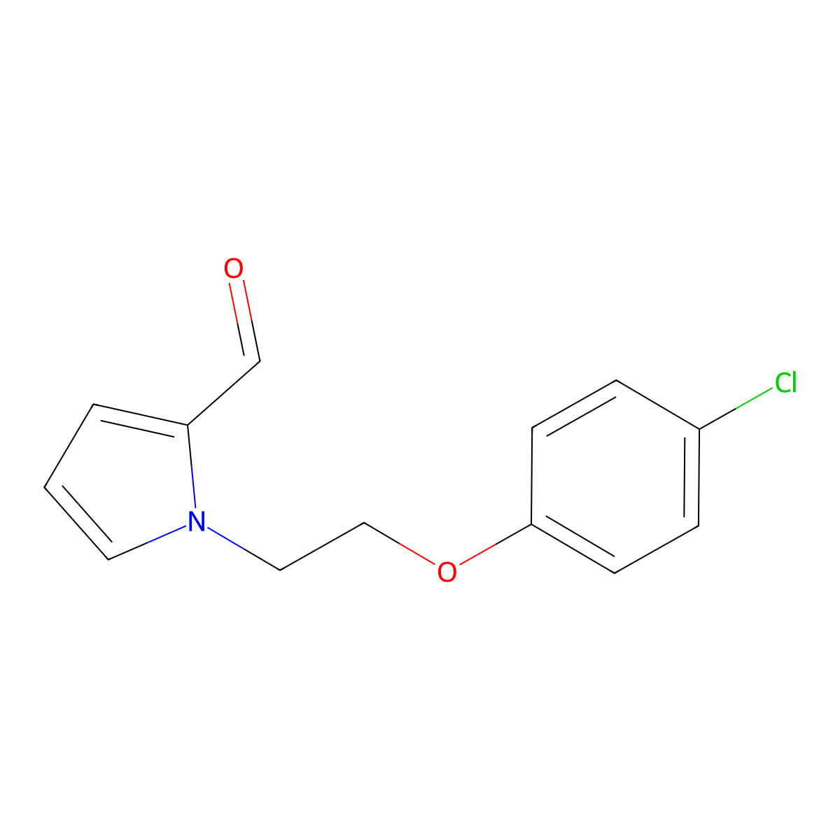 1-[2-(4-Chloro-phenoxy)-ethyl]-1H-pyrrole-2-carbaldehyde molecular structure, CAS 797027-60-2