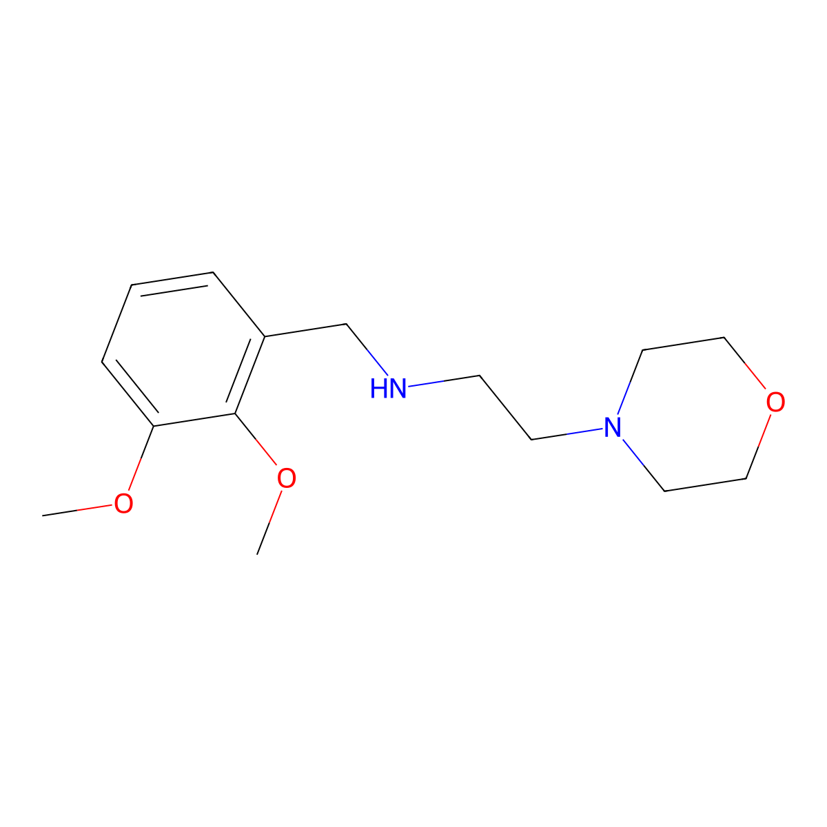(2,3-Dimethoxy-benzyl)-(2-morpholin-4-yl-ethyl)-amine molecular structure, CAS 797027-74-8