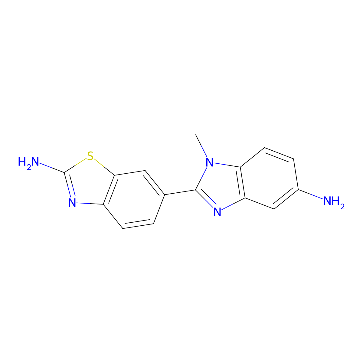 6-(5-Amino-1-methyl-1H-benzoimidazol-2-yl)-benzothiazol-2-ylamine molecular structure, CAS 797029-48-2