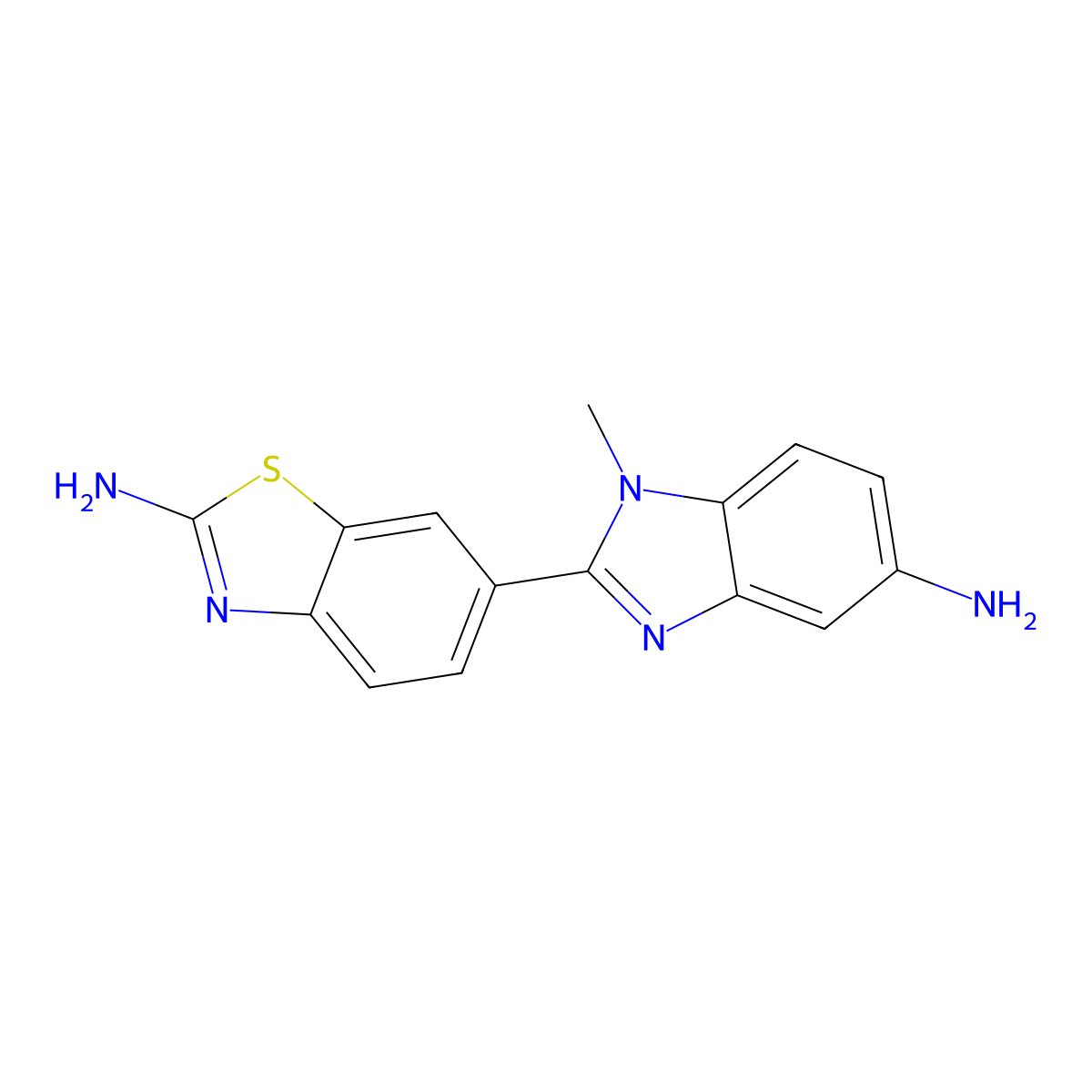 6-(5-Amino-1-methyl-1H-benzoimidazol-2-yl)-benzothiazol-2-ylamine molecular structure, CAS 797029-48-2