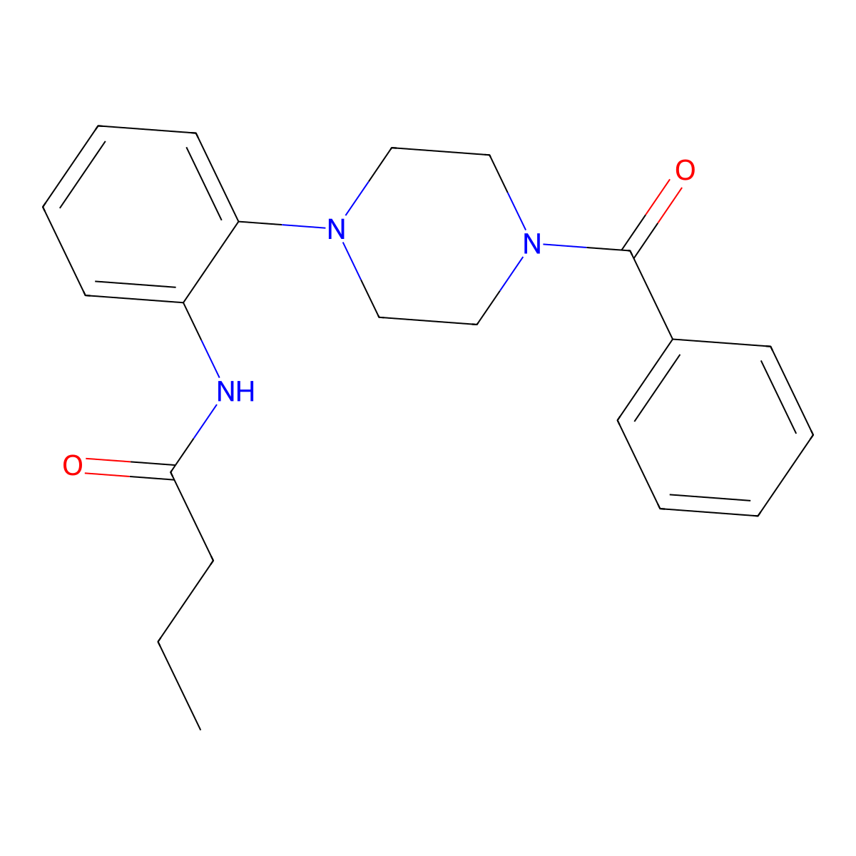 N-[2-(4-benzoylpiperazin-1-yl)phenyl]butanamide molecular structure, CAS 797029-51-7