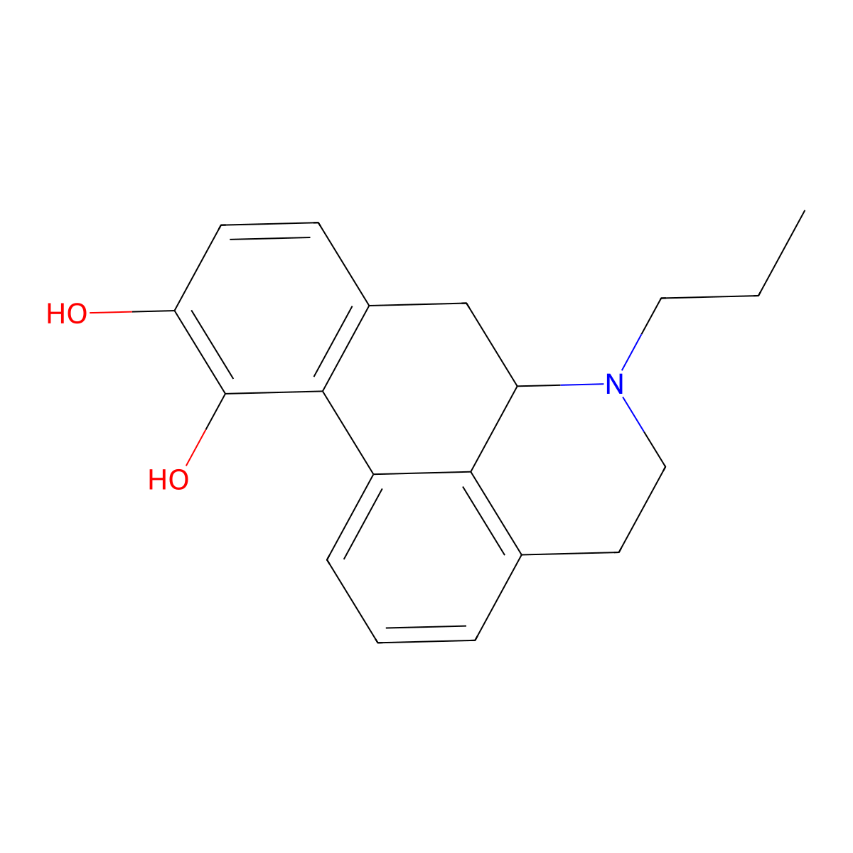 (6aS)-6-propyl-5,6,6a,7-tetrahydro-4H-dibenzo[de,g]quinoline-10,11-diol molecular structure, CAS 79703-31-4