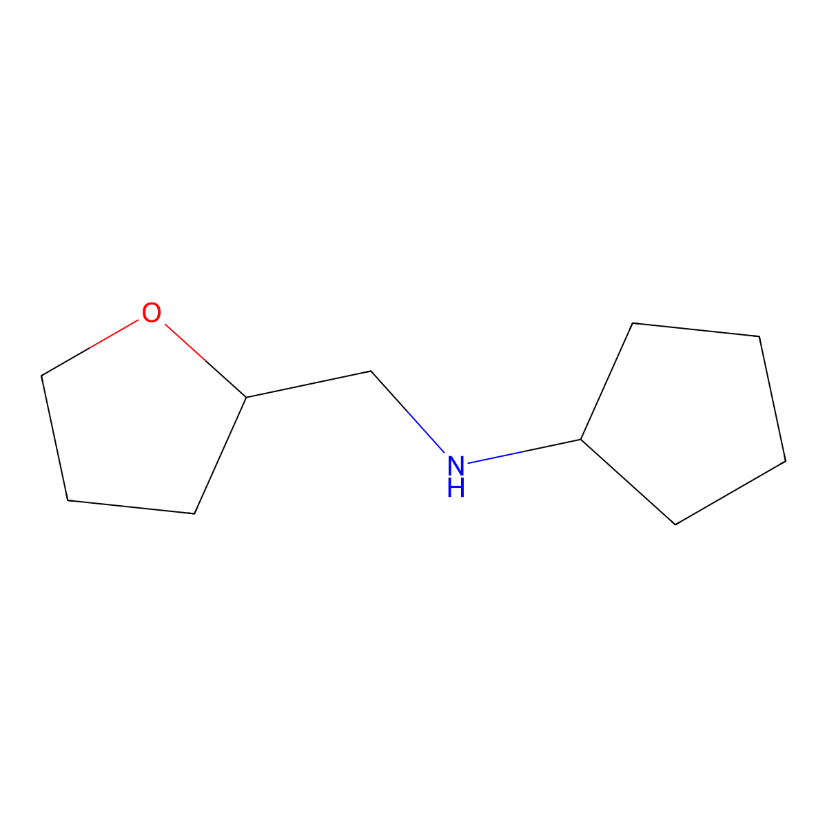 N-(oxolan-2-ylmethyl)cyclopentanamine molecular structure, CAS 797030-65-0