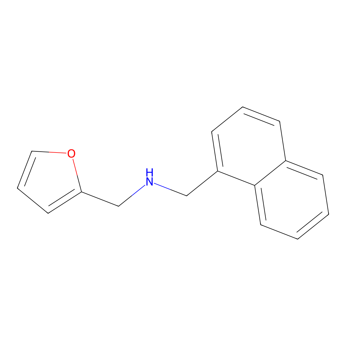 1-(furan-2-yl)-N-(naphthalen-1-ylmethyl)methanamine molecular structure, CAS 797030-66-1