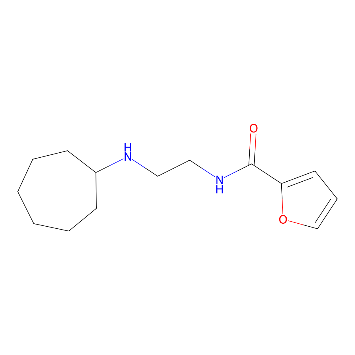 N-(2-(Cycloheptylamino)ethyl)furan-2-carboxamide molecular structure, CAS 797031-41-5