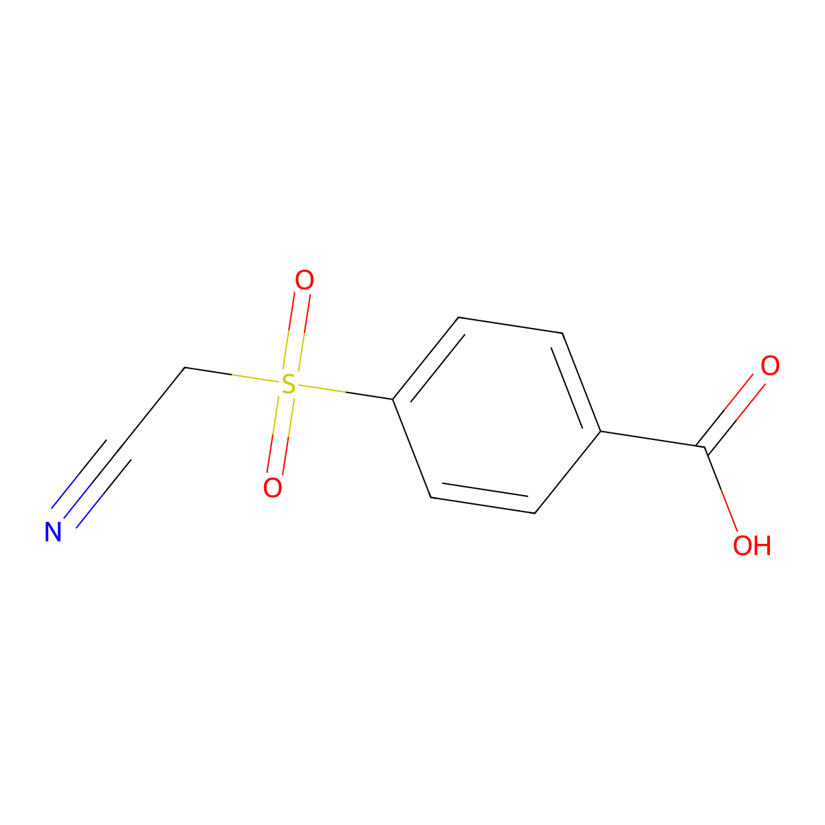 4-(Cyanomethanesulfonyl)benzoic acid molecular structure, CAS 797035-88-2
