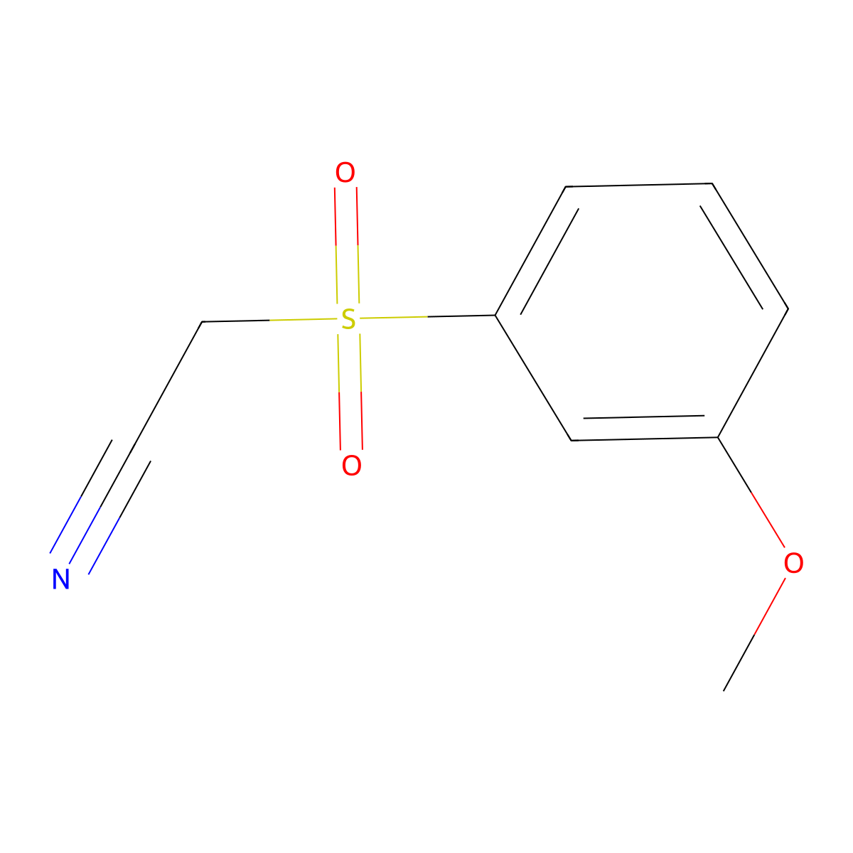 [(3-Methoxyphenyl)sulfonyl]acetonitrile molecular structure, CAS 797036-27-2