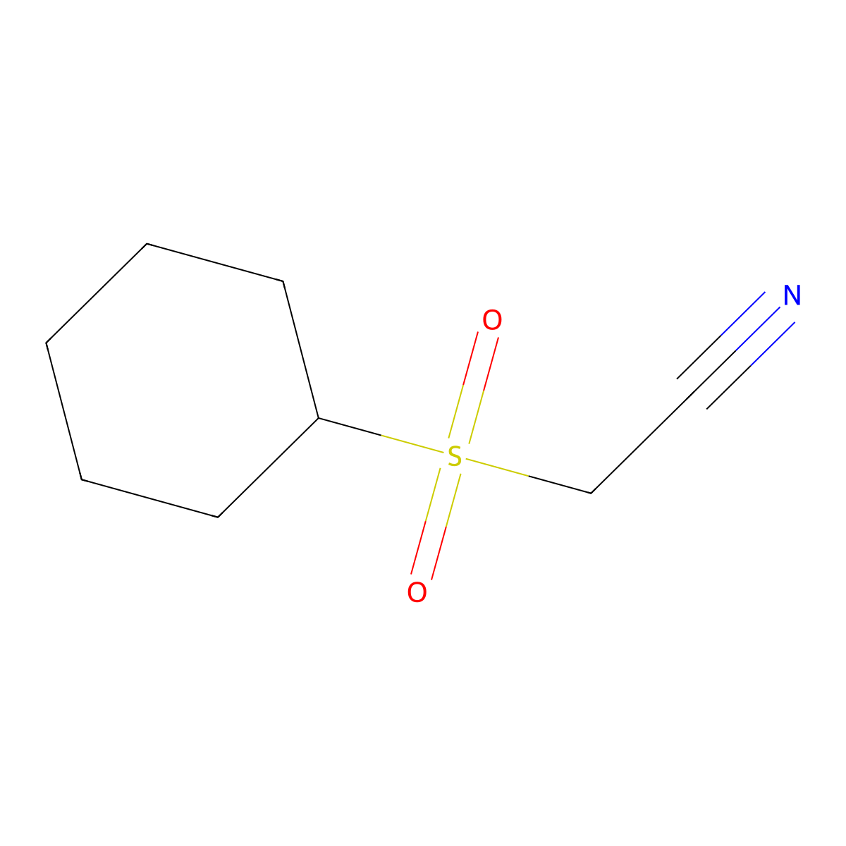 2-(Cyclohexylsulfonyl)acetonitrile molecular structure, CAS 797036-54-5