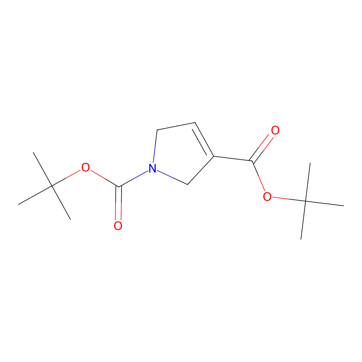 di-tert-butyl 2H-pyrrole-1,3(5H)-dicarboxylate molecular structure, CAS 797038-37-0