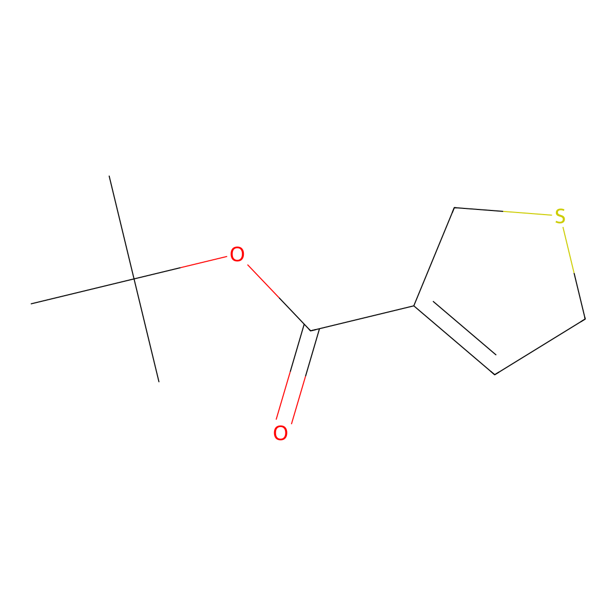 Tert-butyl 2,5-dihydrothiophene-3-carboxylate molecular structure, CAS 797038-41-6