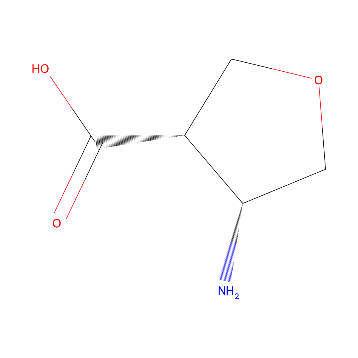 (3S,4R)-4-aminooxolane-3-carboxylic acid molecular structure, CAS 797038-60-9