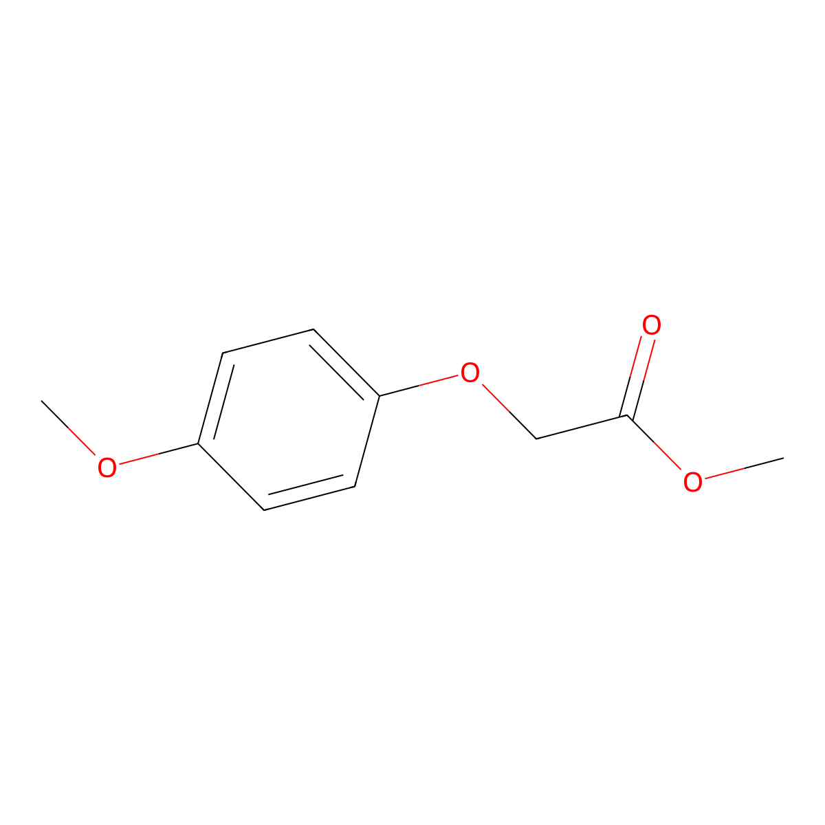 Acetic acid, (4-methoxyphenoxy)-, methyl ester molecular structure, CAS 79704-02-2