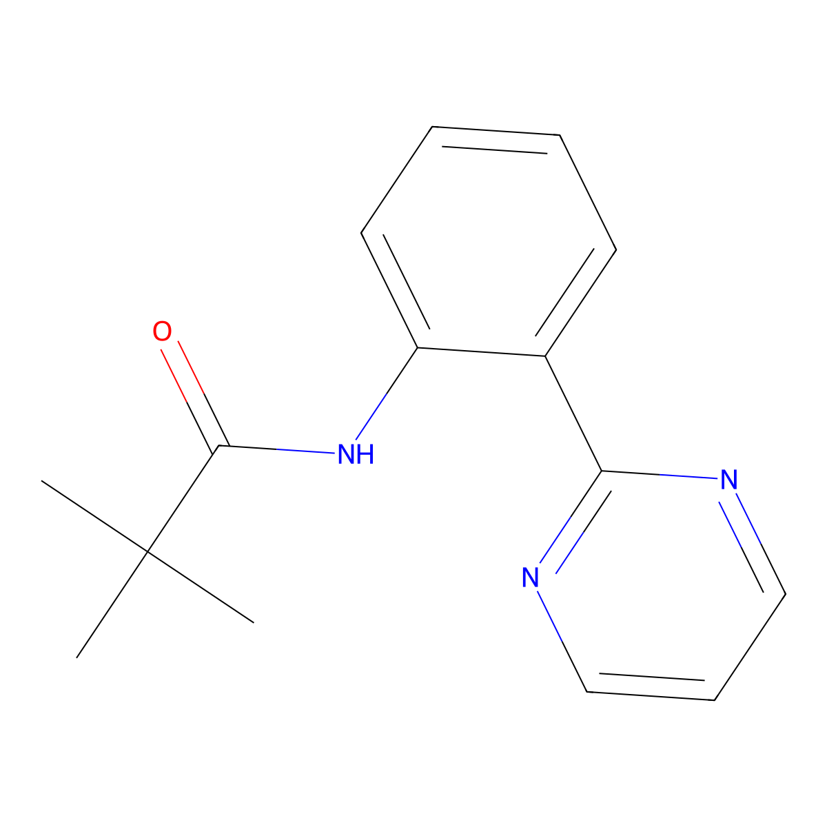 2,2-Dimethyl-n-(2-pyrimidin-2-yl-phenyl)-propionamide molecular structure, CAS 797047-16-6