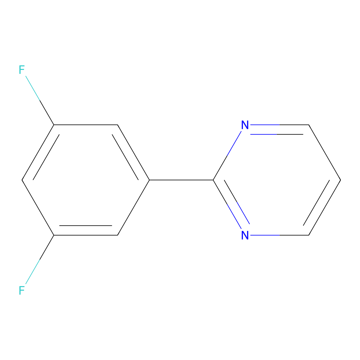 2-(3,5-Difluorophenyl)pyrimidine molecular structure, CAS 797047-23-5