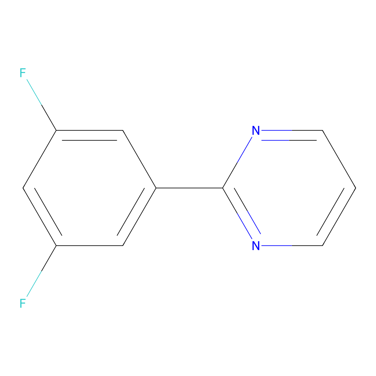 2-(3,5-Difluorophenyl)pyrimidine molecular structure, CAS 797047-23-5