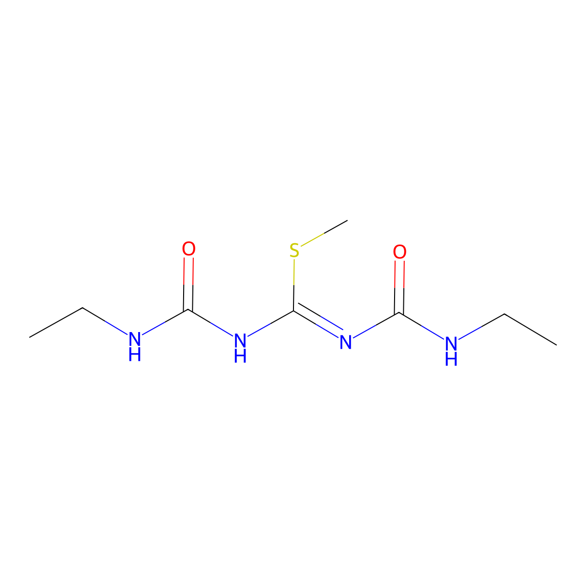 Methyl N,N'-bis[(ethylamino)carbonyl]carbamimidothioate molecular structure, CAS 797047-27-9