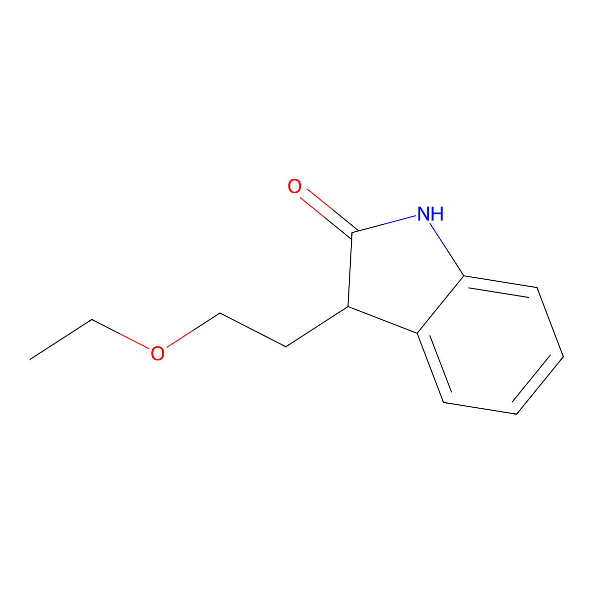 3-(2-Ethoxyethyl)indolin-2-one molecular structure, CAS 797051-88-8
