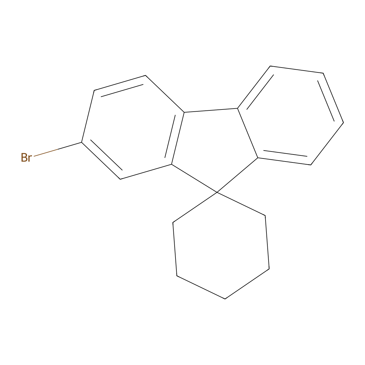 2'-Bromospiro[cyclohexane-1,9'-fluorene] molecular structure, CAS 797056-48-5