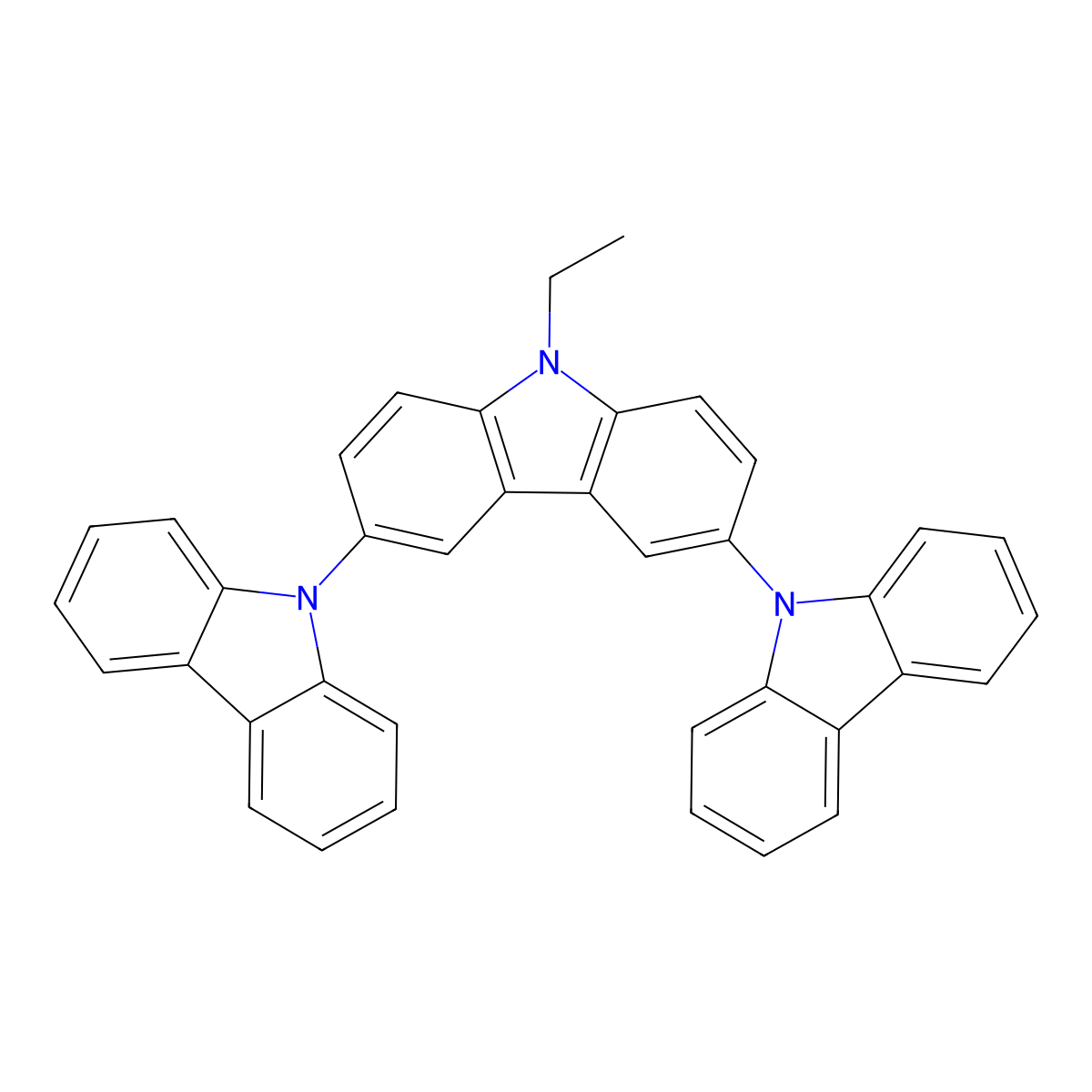 3,6-Bis(N-carbazolyl)-N-ethylcarbazole molecular structure, CAS 797057-70-6
