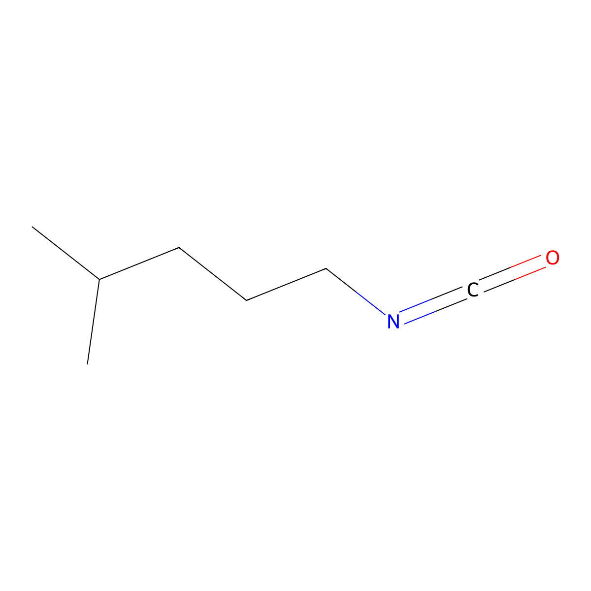 1-Isocyanato-4-methylpentane molecular structure, CAS 79709-54-9