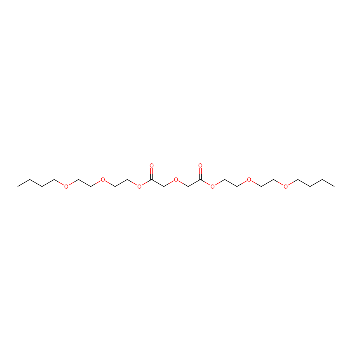 2-(2-Butoxyethoxy)ethyl 5-oxo-3,6,9,12-tetraoxahexadecanoate molecular structure, CAS 79709-72-1