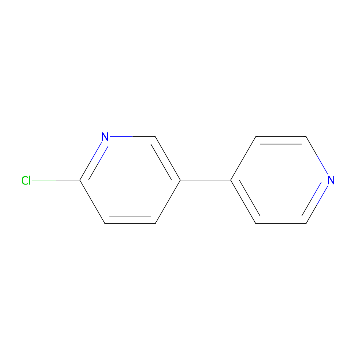 2-Chloro-5-(pyridin-4-yl)pyridine molecular structure, CAS 79739-22-3