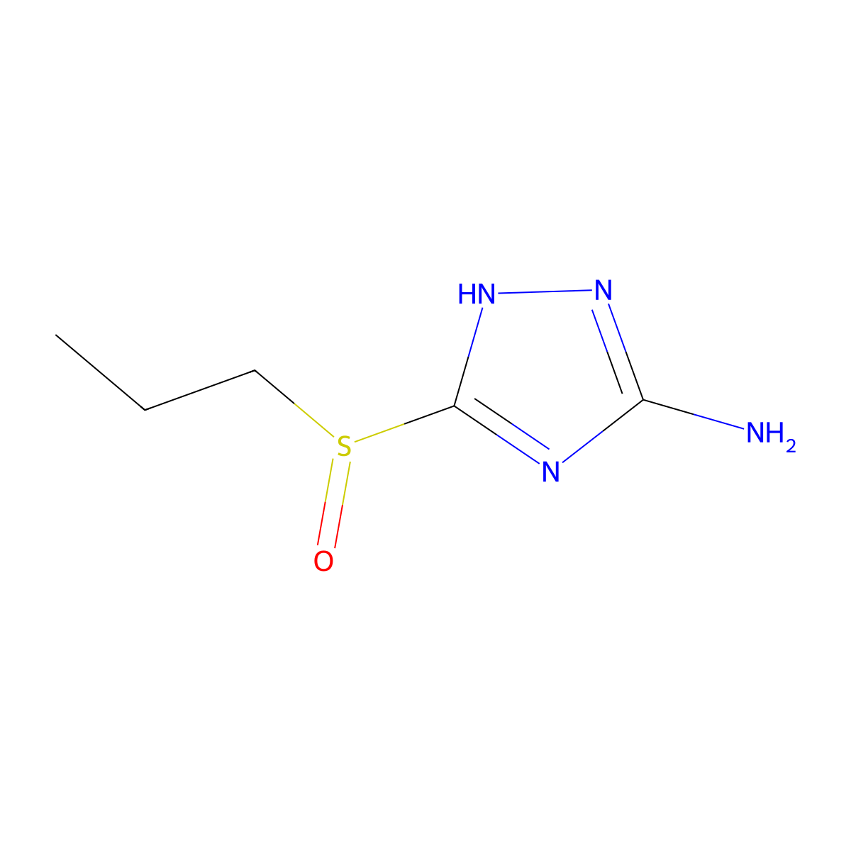 3-(Propylsulfinyl)-1H-1,2,4-triazol-5-amine molecular structure, CAS 79742-04-4