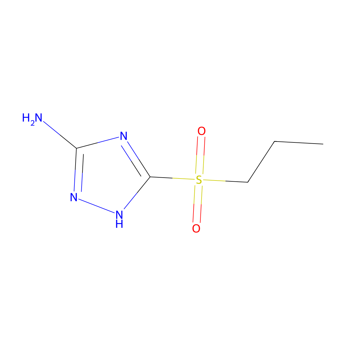 3-(Propylsulfonyl)-1H-1,2,4-triazol-5-amine molecular structure, CAS 79742-05-5