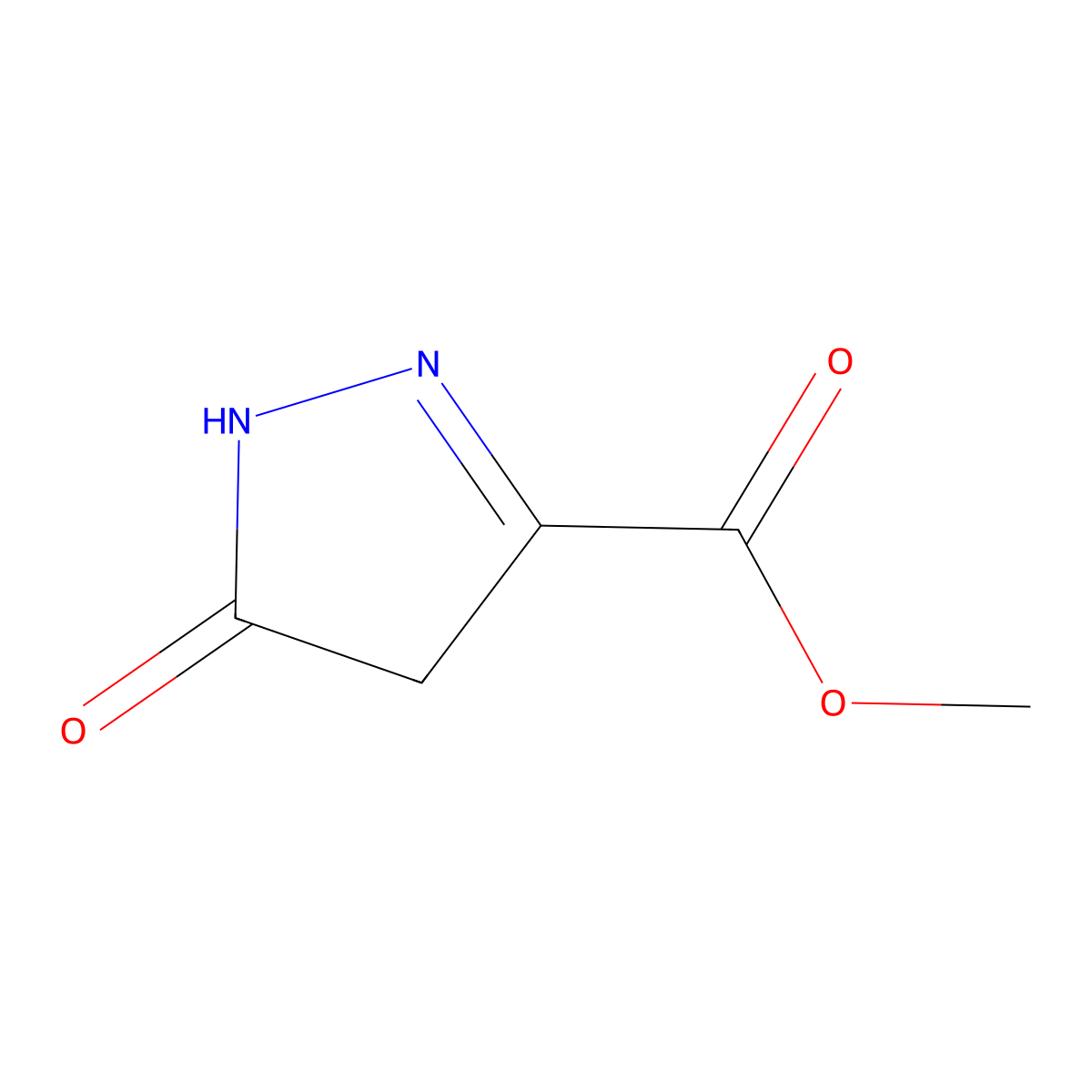 methyl 5-oxo-4,5-dihydro-1H-pyrazole-3-carboxylate molecular structure, CAS 79746-67-1