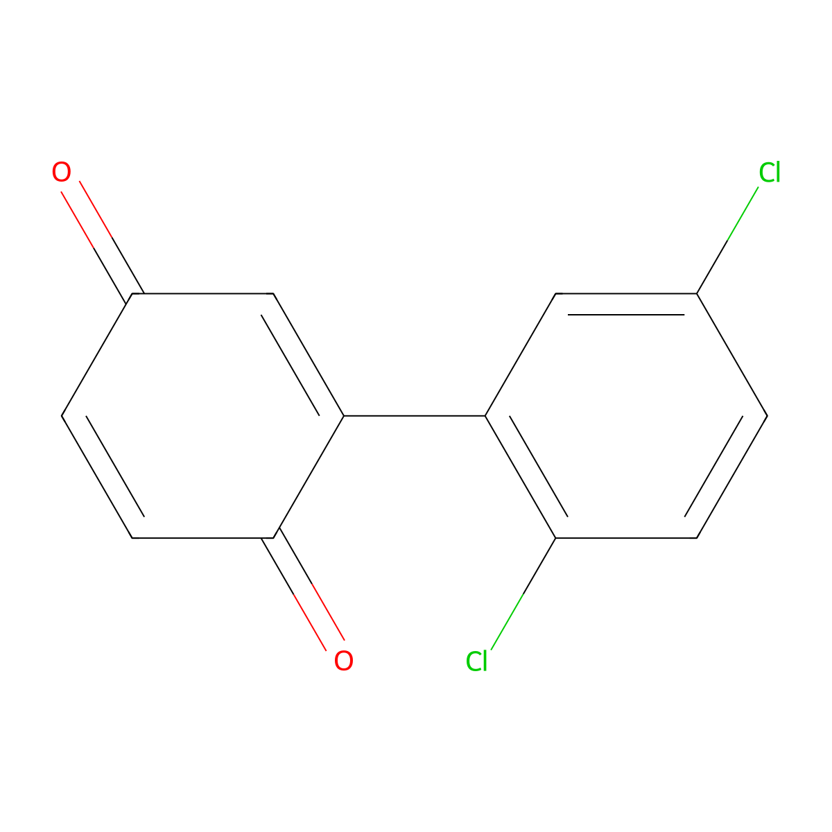 2-(2,5-Dichlorophenyl)-1,4-benzoquinone molecular structure, CAS 79756-69-7