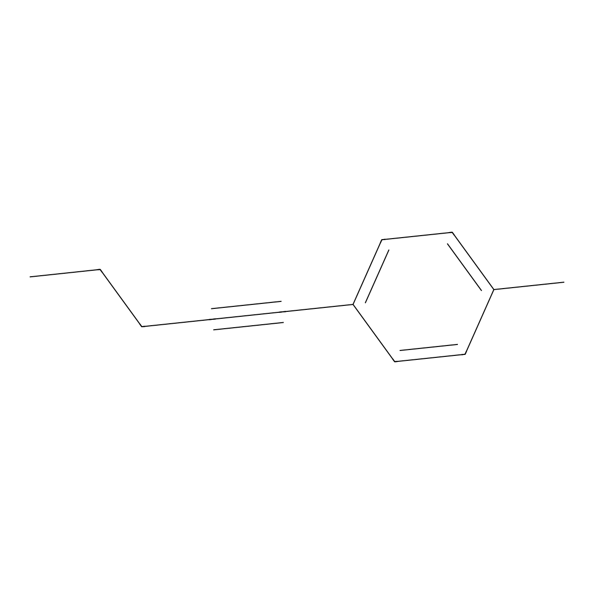 1-Methyl-4-(pent-1-yn-1-yl)benzene molecular structure, CAS 79756-89-1
