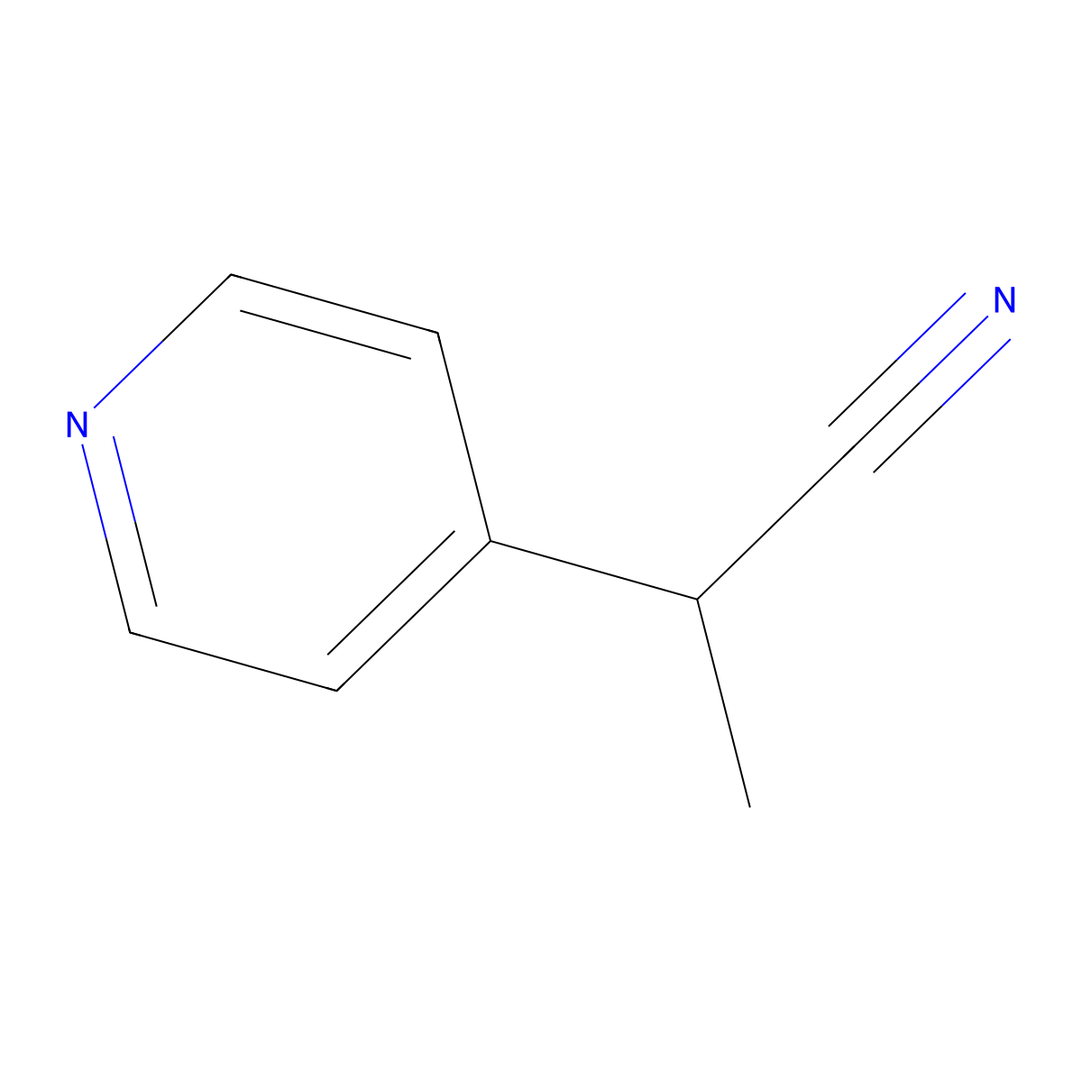 2-(Pyridin-4-yl)propanenitrile molecular structure, CAS 79757-29-2