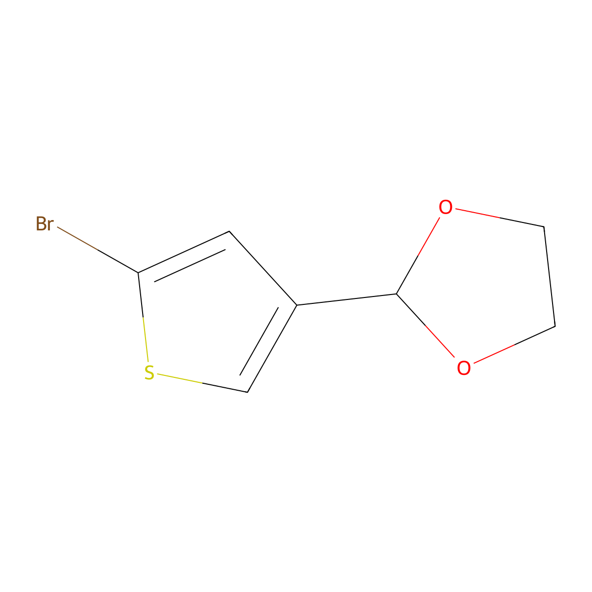 2-(5-Bromothiophen-3-yl)-1,3-dioxolane molecular structure, CAS 79757-69-0